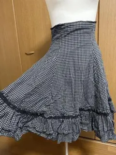 ヴィクトリアンメイデン　スカート　黒チェック柄　バッスルスカートのサムネイル