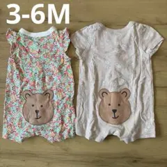 baby gap クマの顔ロンパース2点セット