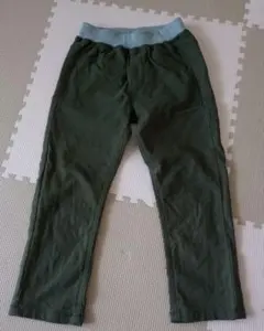 ダークグリーン 長ズボン 110サイズ 裏起毛