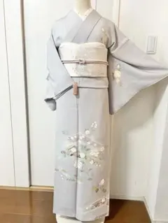 美品　小柄さん　友禅　一部しつけ糸付き　 正絹訪問着　フルセット4点　バチ衿