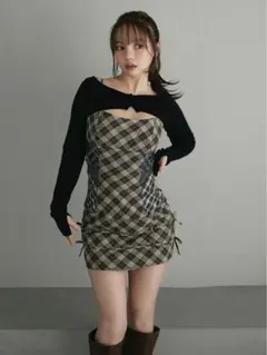 ワンピース andmary Aine set mini dress Gray ワンピース Aine set mini dress andmary ANDMARY】Aine set mini dress