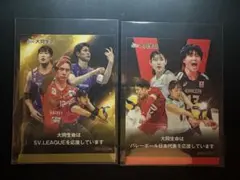 SVリーグファイナル配布カード2枚+ 男子バレー ウエハース 10枚まとめ売り