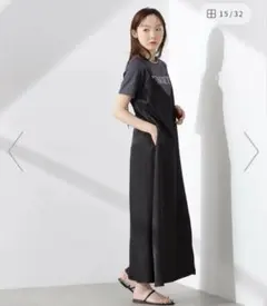 NANO universe キャミソールフレアワンピース ブラック