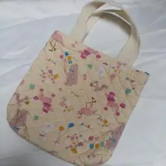 ハンドメイド キルティング トートバッグ アニマル柄