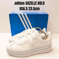 adidas アディダス ガゼル ボールド 23.5 ホワイト 厚底スニーカー