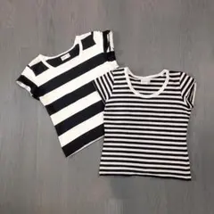 【訳あり】agnes b. ボーダーTシャツ 2枚セット