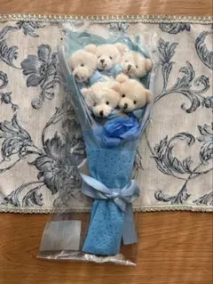 くまのぬいぐるみブーケ ブルーのサムネイル