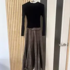 FRAY I.D ニットワンピース　ドッキングワンピース　s