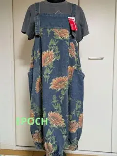 Epoch デニムサロペット ひまわり柄 - メルカリ