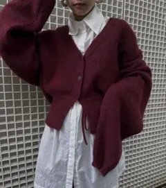 Ameri⭐︎ TURN OVER KNIT CARDIGAN