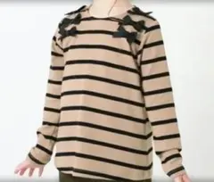 ストライプ長袖カットソー 120cm