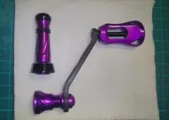 ダイワ用】スピニングリール用 ハンドル＆バランサー【パープル