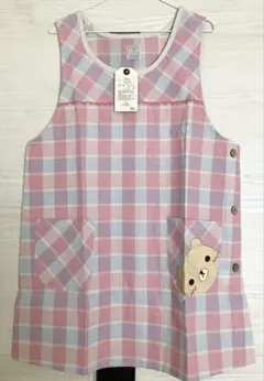 チェック柄エプロン M-Lサイズ