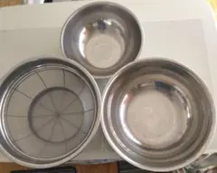 ステンレス ザル ボウル3個 セット 大型