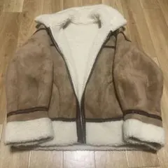 ブラウン フリースジャケット ジッパー付き