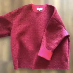 MM6 Maison Margiela 赤 ラメ入り ドロップショルダー