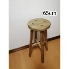 栗材スツール】高さ52cmピンホールあり 丸椅子 stool 花台 猫犬 - メルカリ