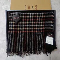 DAKS ウール100%チェック柄ウールブランケット 68×130cm