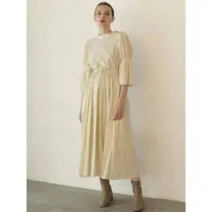 ラグナムーン 19AW フレアスリーブメイデンワンピース 近藤千尋着用 白