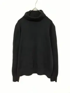 ロペピクニック　長袖ニットトップス　レディースM　黒　タートルネック　アクリル系