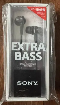 ソニーSONYイヤホンMDR-XB50-B カナル型ブラックのサムネイル