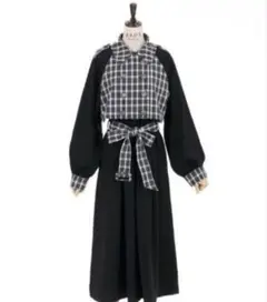 古着【axes femme POETIQUE】2WAY バイカラーコート