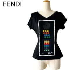 【美品】レア　FENDI フェンディローマ　Tシャツ　サークルロゴ　イタリア製のサムネイル