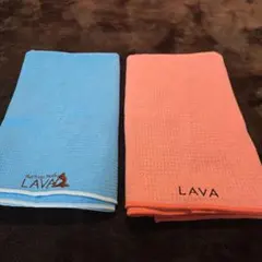 LAVA ヨガタオル 青 ピンク セット