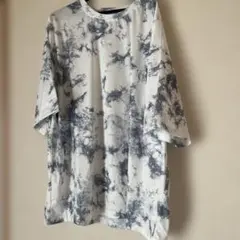 SHEIN XL マーブル模様 半袖Tシャツ
