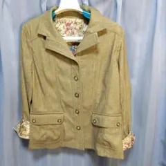 レディース noa-ge アウター ジャケット サイズ M ベージュ レトロ調