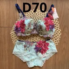 サルート29 Ｄ70 バラ売り可能 サルート 店舗限定49G グループ美しい青い街ブラジャー&ショーツ