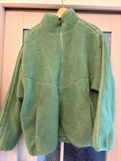 adidas フリースジャケット ボア グリーン