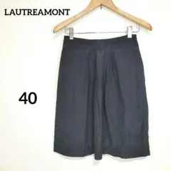 LAUTREAMONT タイトスカート 膝丈 シンプル ネイビー 40サイズのサムネイル