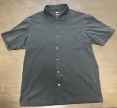 UNIQLO ブラック L オープンポロシャツ