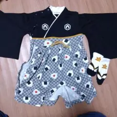 KOTOBUKIEN おにぎり柄 着物風ドレス 90