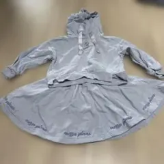 mezza piano フード付きワンピース 水色