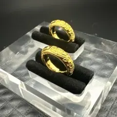 フープピアス ゴールド ハワイアン ジュエリー プルメリア 両耳 p004ia