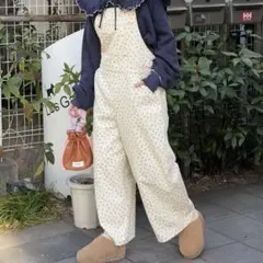 HELLO.SANFRANCISCO 配色ステッチ花柄オーバーオール - メルカリ