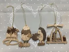 木製クリスマスオーナメントセット