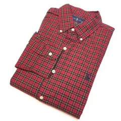 極美品 Ｍ ラルフローレン ストレッチ オックスフォード チェックシャツ ポニー