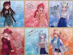 ホロライブ　ローソン　ミニ色紙全6種セット