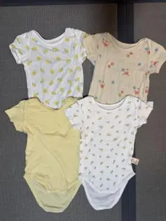 【美品】UNIQLO ロンパース肌着90サイズ 4枚セット アカチャンホンポ