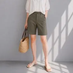 ユニクロ×セオリー◎コラボ［S］上品カジュアル◎高級感◎さらり素材◎ハーフパンツ
