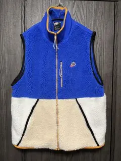 XXL希少サイズ Nike ボアフリース ベスト 青/白/ベージュ