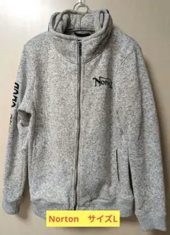 Norton　グレー　ジャンパー　ブルゾン　アウター　メンズ　服　ロゴ　サイズLのサムネイル