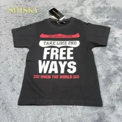 新品♡キッズ　男子　SHISKY アメカジプリント半袖T　ブラック　110cmのサムネイル