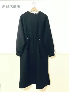 未使用 MEDE19F ダンボールカットソーワンピース L ブラック 春