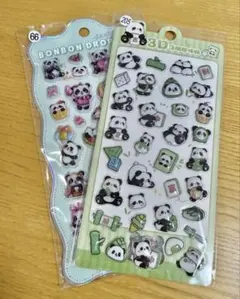 【早い者勝ち‪☆】パンダ ボンボンドロップシール 2枚セット