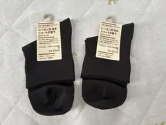 無印良品 レーヨン混 薄手ショート丈靴下 黒 23-25cm