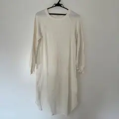 UNIQLO アイボリーワッフルワンピース　Mサイズ